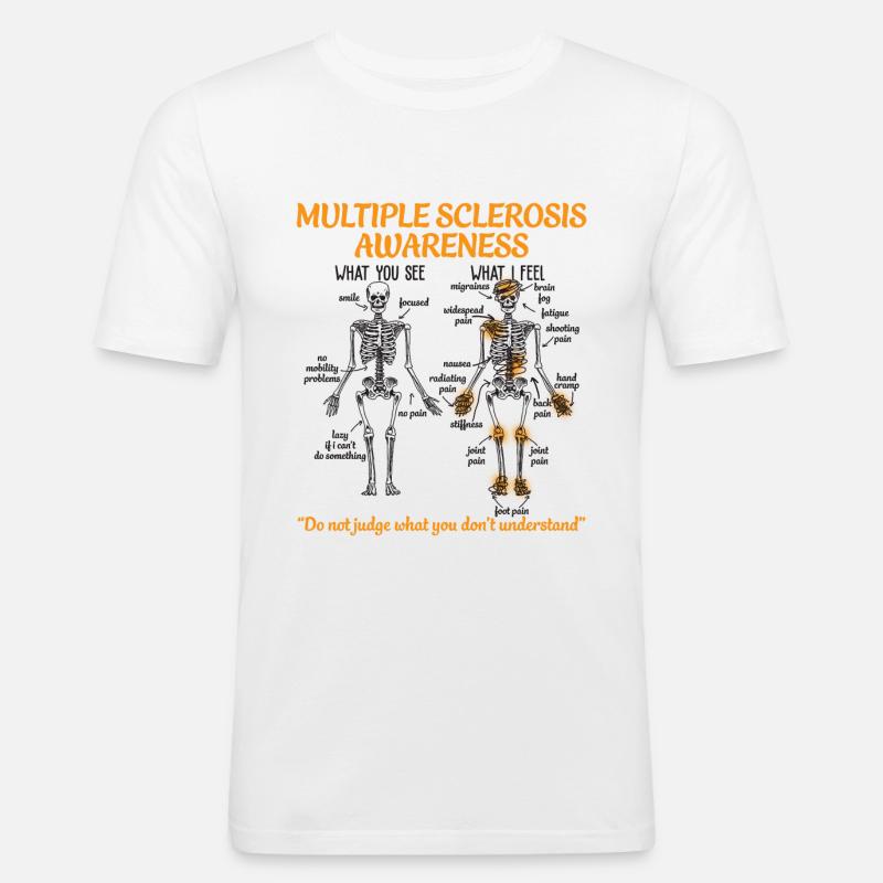 Multiple Sclerosis Awareness - Männer Slim Fit T-Shirt - Weiß