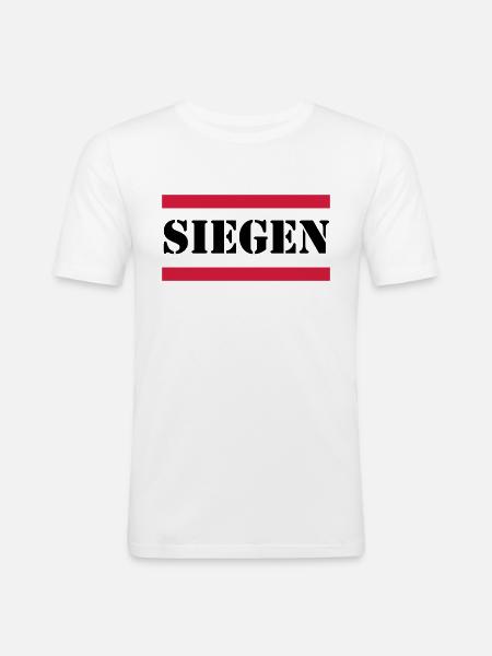 Siegen - Männer Slim Fit T-Shirt - Weiß