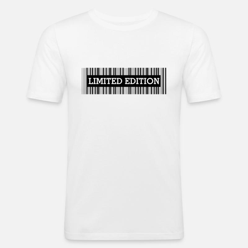 LIMITED EDITION - BARCODE - SCANCODE - EINZELSTÜCK - Männer Slim Fit T-Shirt - Weiß