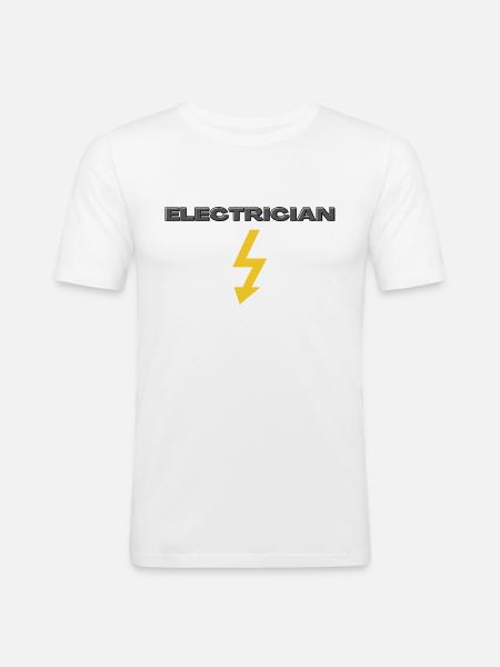 Elektriker elektriker Elektriker - Herre Slim Fit T-Shirt - hvid