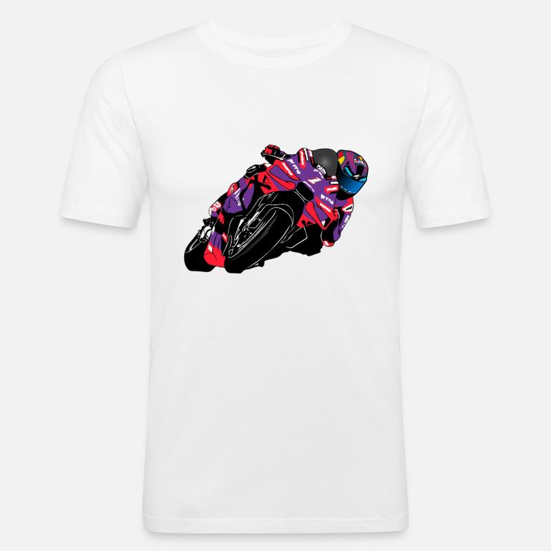 Motorcycle Racing - Superbike - Men's Slim Fit T-Shirt - white