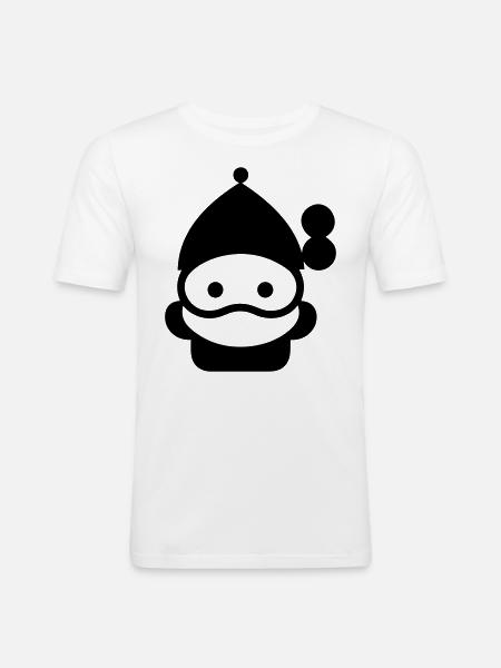 Kleiner Weihnachtsmann - Männer Slim Fit T-Shirt - Weiß