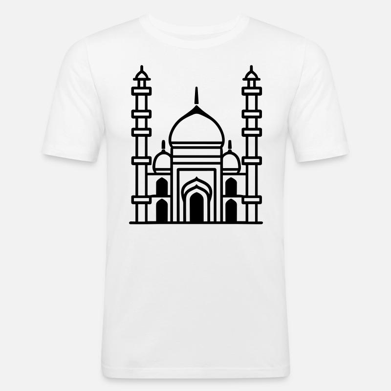 Moschee - Männer Slim Fit T-Shirt - Weiß