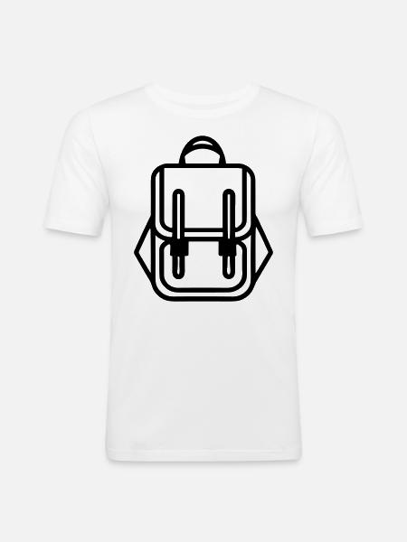 Backpack - Men's Slim Fit T-Shirt - white