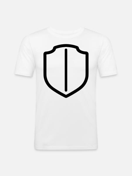 shield - Men's Slim Fit T-Shirt - white