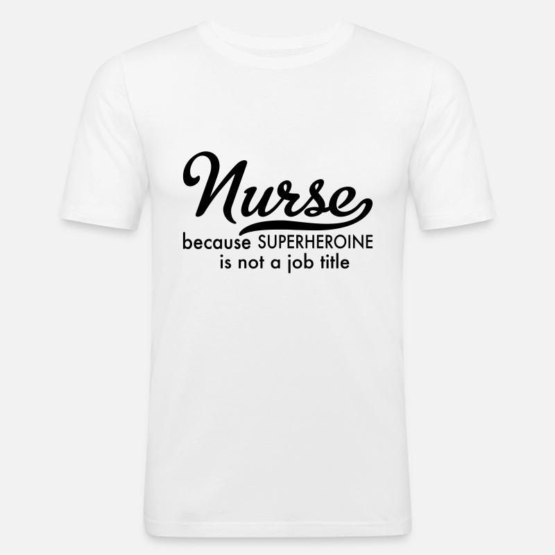 Krankenschwester - Männer Slim Fit T-Shirt - Weiß