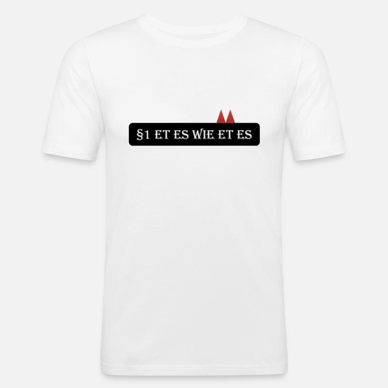 Article 1: Et it as et. - Et Kölsche - Men's Slim Fit T-Shirt - white