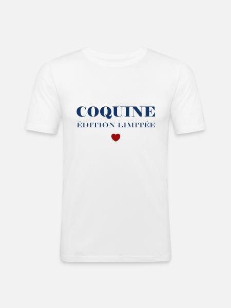 Coquine - T-shirt près du corps Homme - blanc