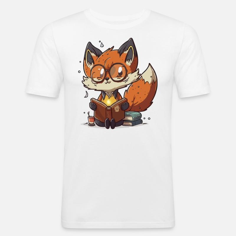 Fox buchen - Männer Slim Fit T-Shirt - Weiß