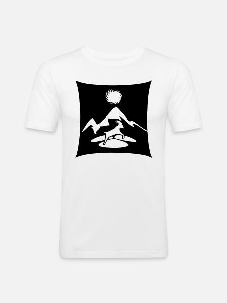 Hochalpen-Steinbock Steinbocksymbol - Männer Slim Fit T-Shirt - Weiß
