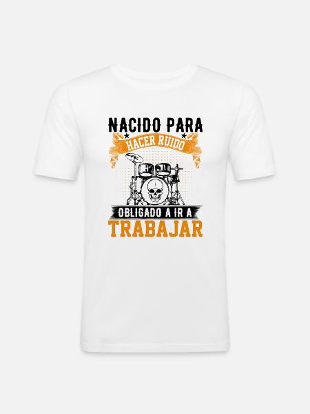 Né Pour Faire Du Bruit - T-shirt près du corps Homme - blanc