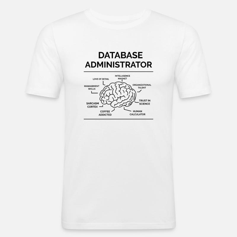 Database Administrator - Men's Slim Fit T-Shirt - white