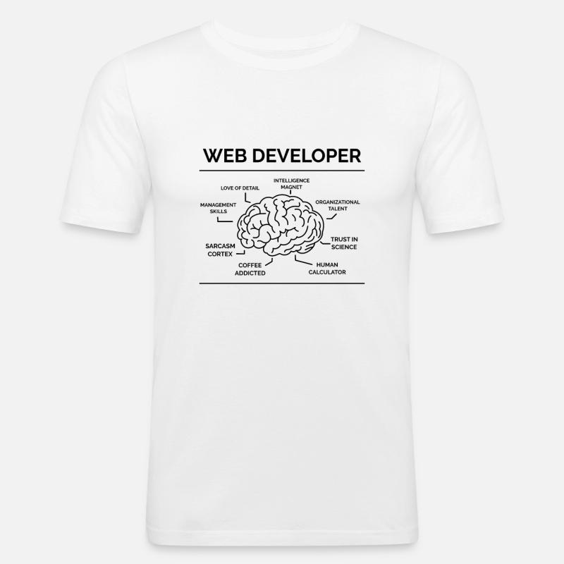 Web Entwickler Programmierer - Männer Slim Fit T-Shirt - Weiß