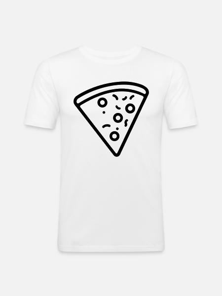 Pizza slice - Men's Slim Fit T-Shirt - white