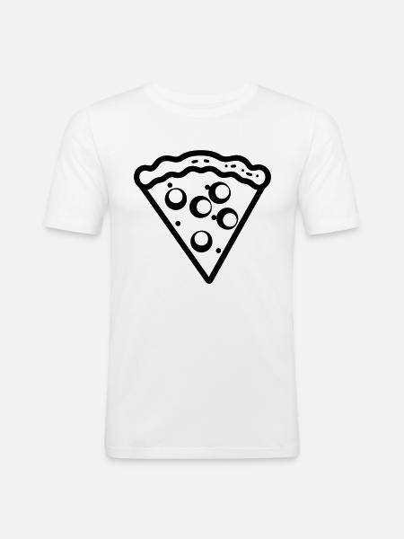 Pizza slice - Men's Slim Fit T-Shirt - white