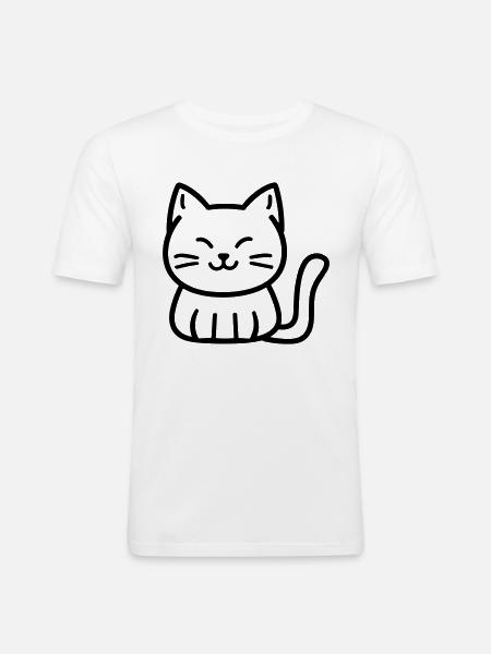 Kitten - Men's Slim Fit T-Shirt - white