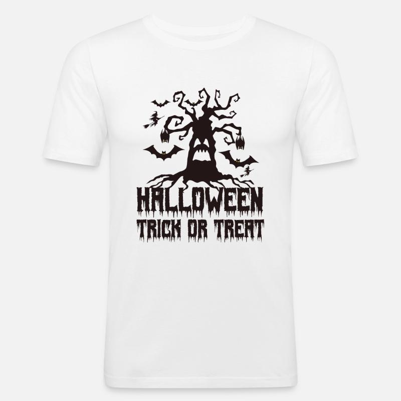 Halloween | Süßes oder Saures - Männer Slim Fit T-Shirt - Weiß