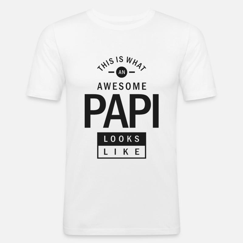 Awesome Papi - Men's Slim Fit T-Shirt - white