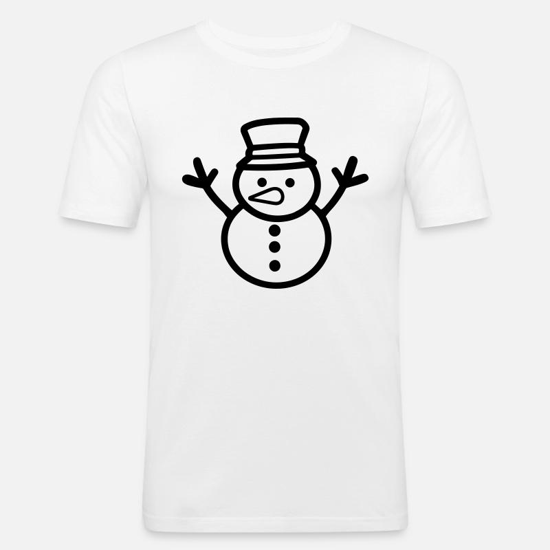 Snowman - Men's Slim Fit T-Shirt - white