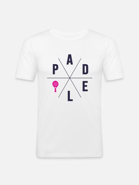Padel tennis padel player filles femmes padel - T-shirt près du corps Homme - blanc