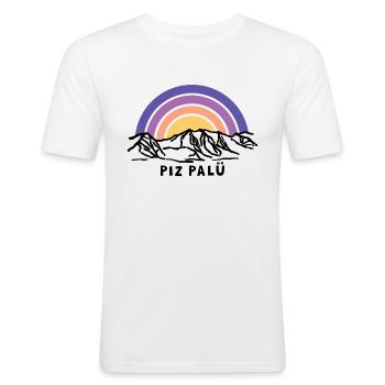 Piz Palü Bernina Engadin Schweiz Sondrino Italien - Männer Slim Fit T-Shirt - Weiß - Vorne - Nik (191cm)