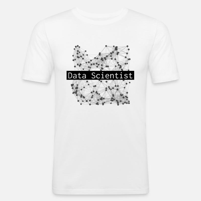 Data Scientist - Männer Slim Fit T-Shirt - Weiß