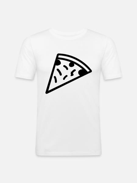Pizza slice - Men's Slim Fit T-Shirt - white