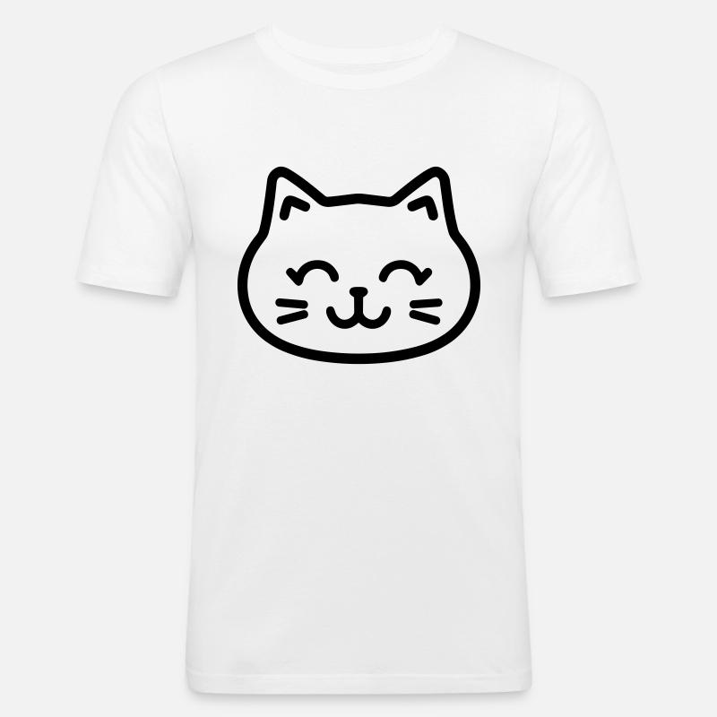 Kätzchen - Männer Slim Fit T-Shirt - Weiß