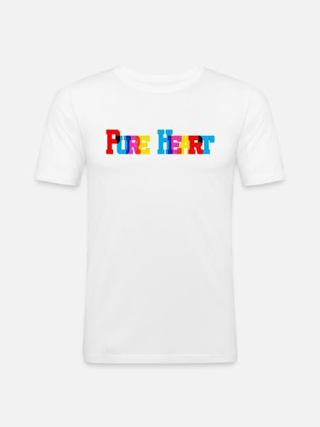 Pure Heart - Men's Slim Fit T-Shirt - white
