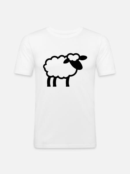 sheep - Men's Slim Fit T-Shirt - white