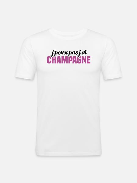 Je Peux Pas J'ai - T-shirt près du corps Homme - blanc