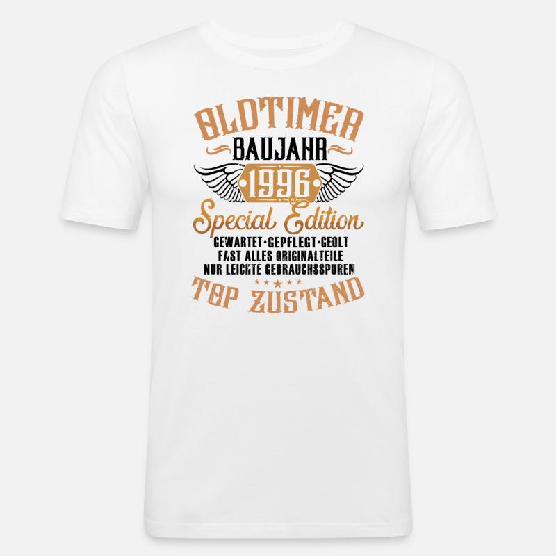 Oldtimer 1996 - Männer Slim Fit T-Shirt - Weiß