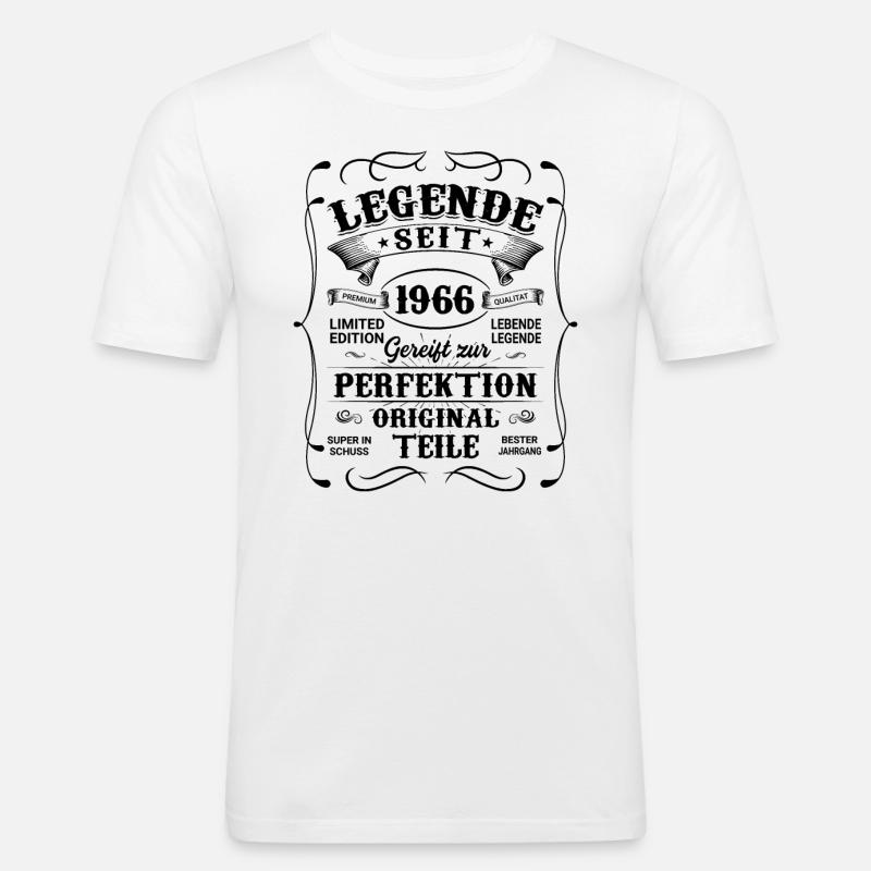 Legende Seit 1966 - Männer Slim Fit T-Shirt - Weiß