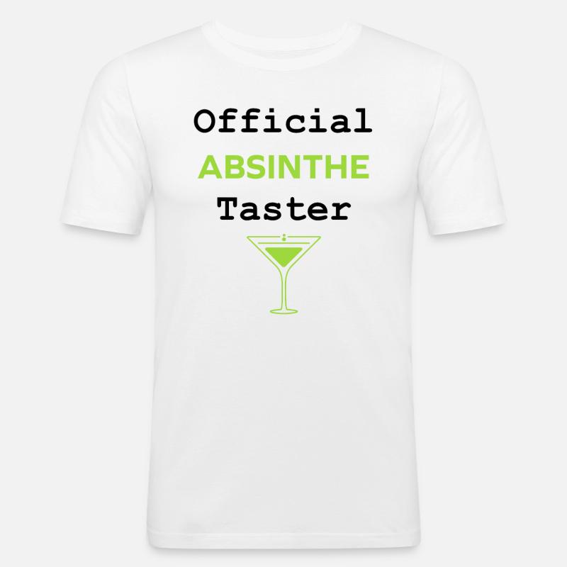 Offizielle Absinth-Verkostung - Männer Slim Fit T-Shirt - Weiß