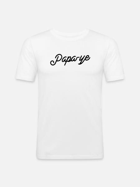 Papa-ye Chic - T-shirt près du corps Homme - blanc