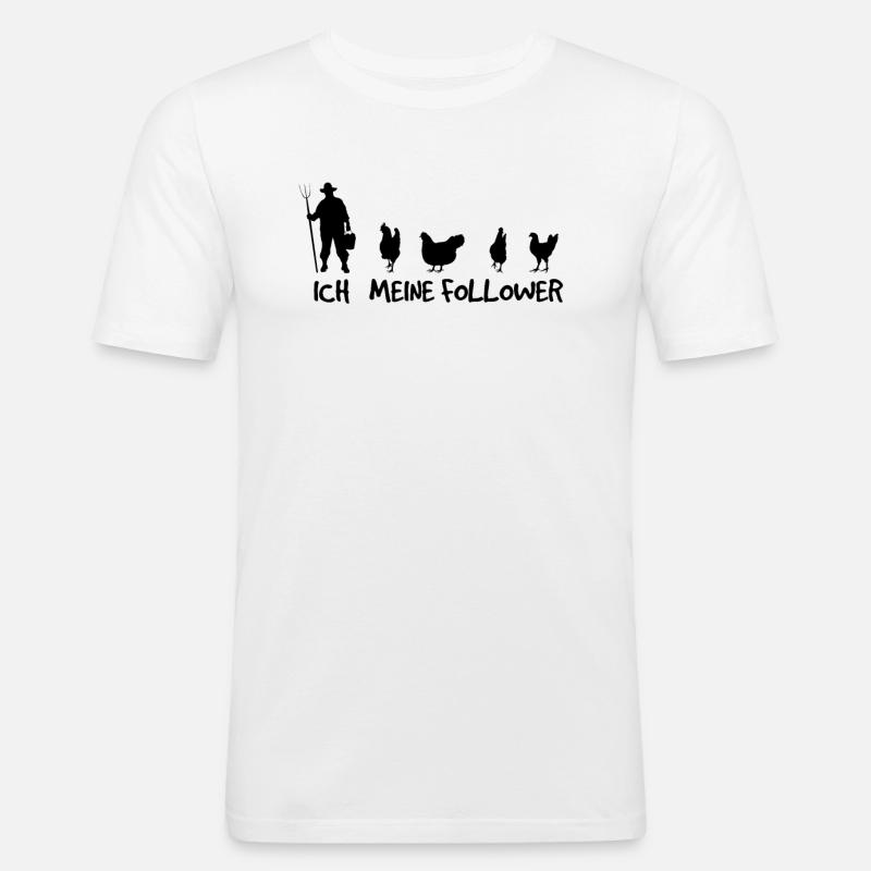 Bauernhof-Chic - Männer Slim Fit T-Shirt - Weiß