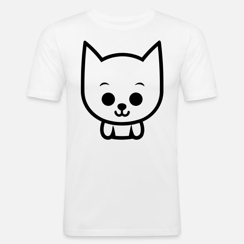 Fuchs - Männer Slim Fit T-Shirt - Weiß