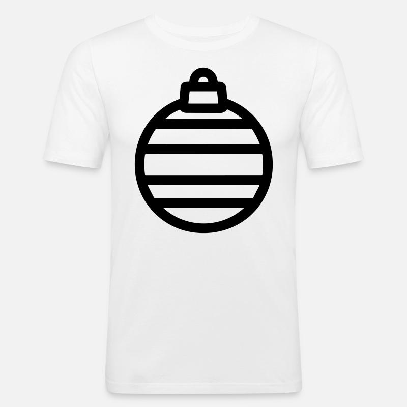 Weihnachtskugel - Männer Slim Fit T-Shirt - Weiß