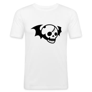 Skull - Men's Slim Fit T-Shirt - white - Front - Nik (191cm)