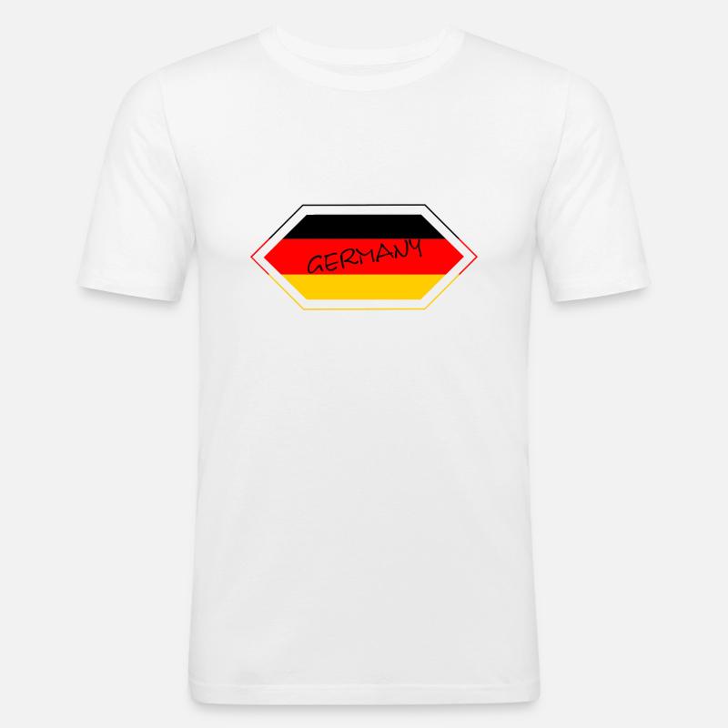 Deutschland Germany - Männer Slim Fit T-Shirt - Weiß