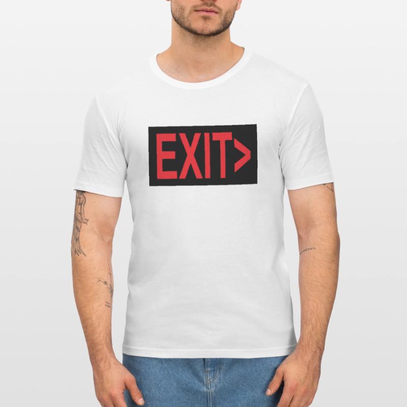 Exit / Exit / Emergency Exit Men's Slim Fit T-Shirt