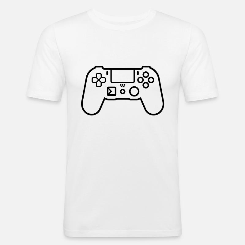 Videospiel-Controller - Männer Slim Fit T-Shirt - Weiß