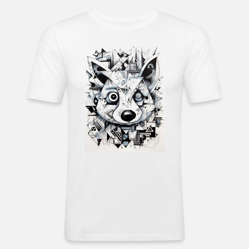 wombat graffiti - Männer Slim Fit T-Shirt - Weiß