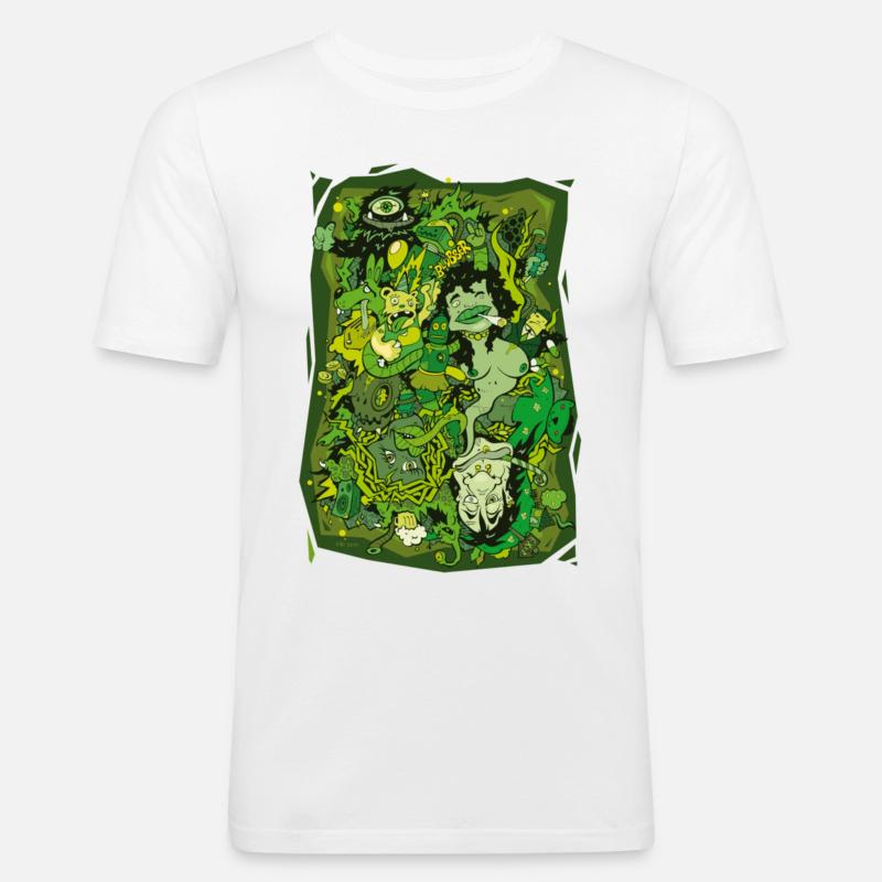 lsd_absinth - Männer Slim Fit T-Shirt - Weiß