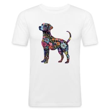 Labrador Retriever - Männer Slim Fit T-Shirt - Weiß - Vorne - Nik (191cm)