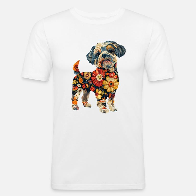 maltesisch - Männer Slim Fit T-Shirt - Weiß