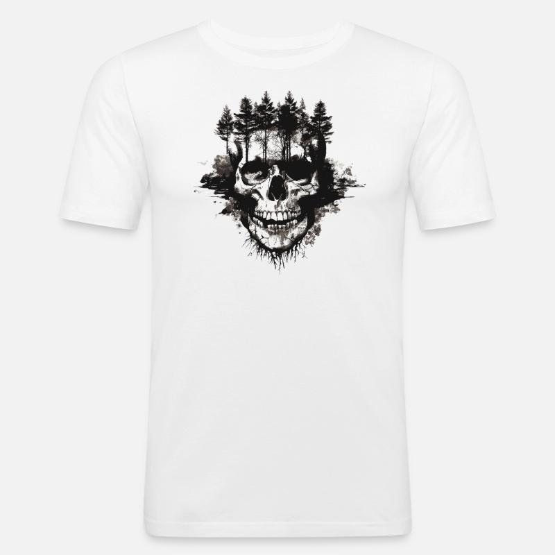 Wald Zombie - Männer Slim Fit T-Shirt - Weiß