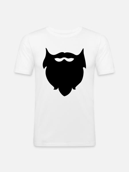 Beard - Beards - Men's Slim Fit T-Shirt - white