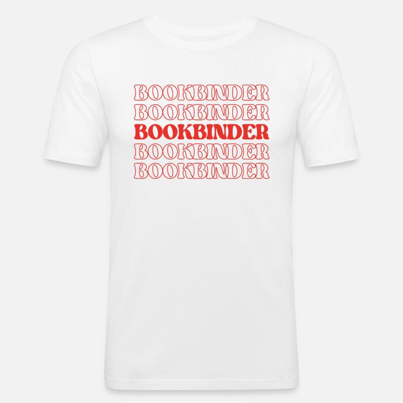 Buchbinder Buchbinder Buchflicker Buchflicker - Männer Slim Fit T-Shirt - Weiß