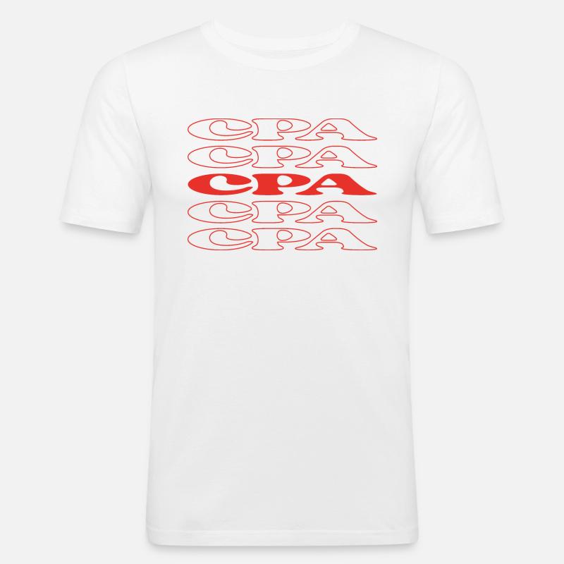 Comptable CPA Expert-comptable agréé - T-shirt près du corps Homme - blanc